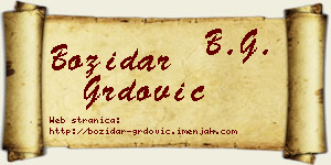 Božidar Grdović vizit kartica
